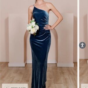 Revelry Jade royal blue Bridesmaid dress